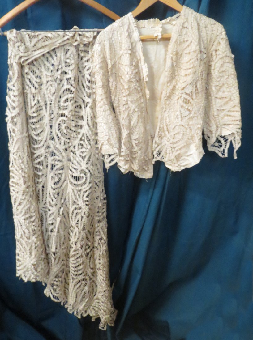 Edwardian Era Battenburg Lace 2 Pc Set (1 of 5)
