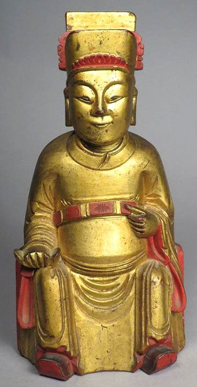 Antique Carved Wood Buddha w Prayer Compartment (1 of 8)