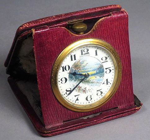 c1930 Waltham 8 Day Travel Clock, Scenic (1 of 5)