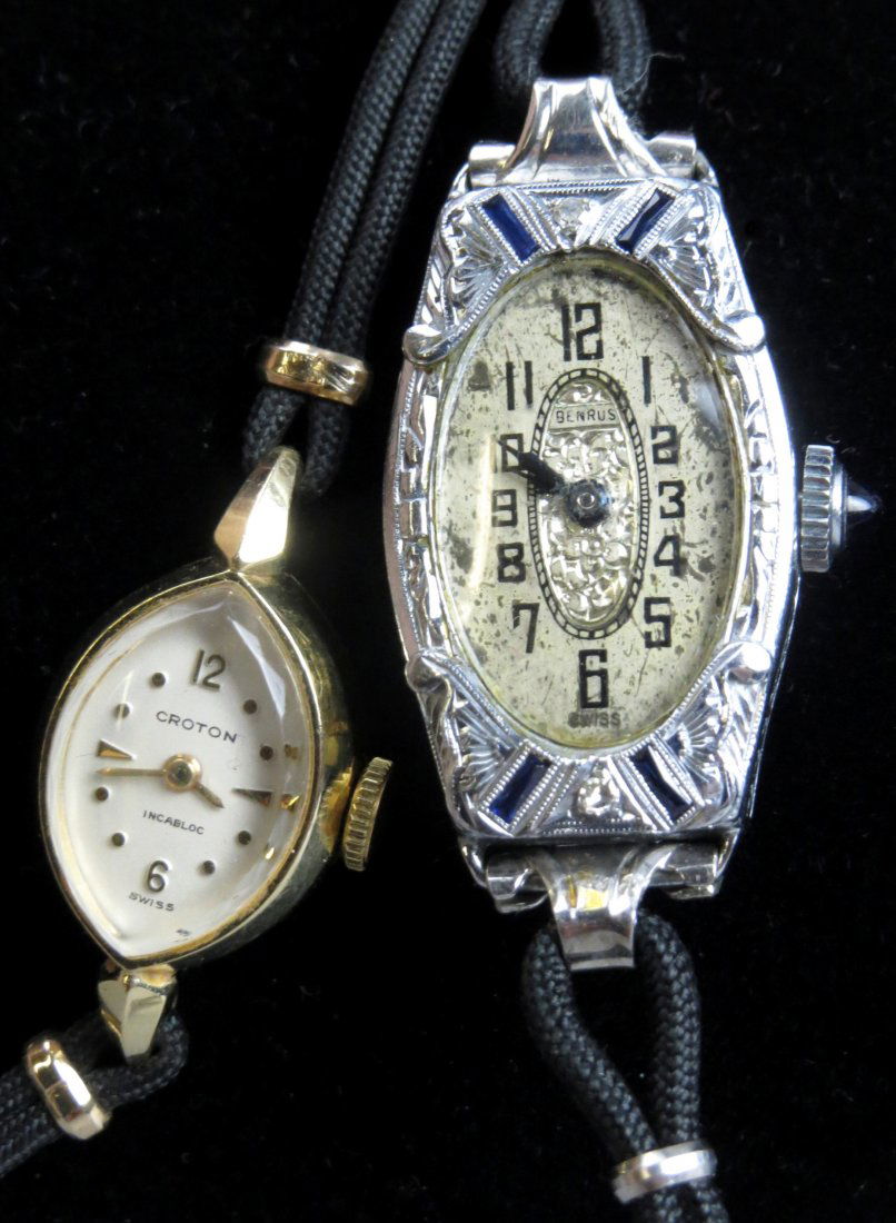 Vintage Ladies Watches, 14K & 14K Rolled Gold Art Deco (1 of 12)
