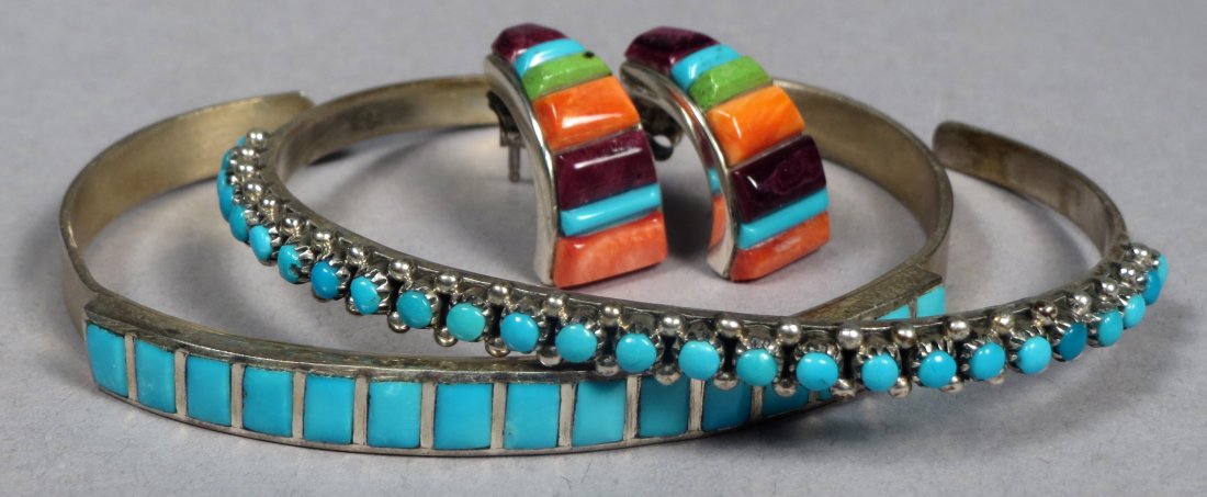 Vintage Navajo/Zuni Sterling Jewelry Besselinie (1 of 8)