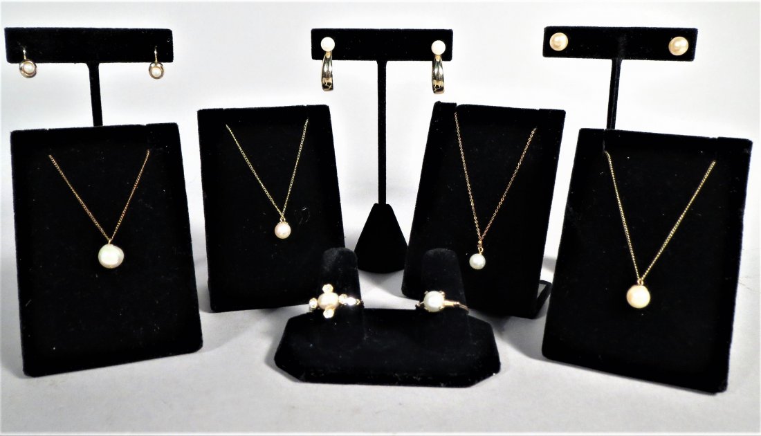 Misc. Lot 14K Gold & Cultured Pearl Jewelry (1 of 9)