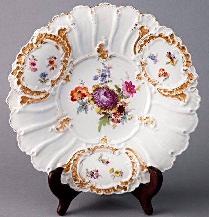 Antique 1850 Meissen Plate (1 of 2)