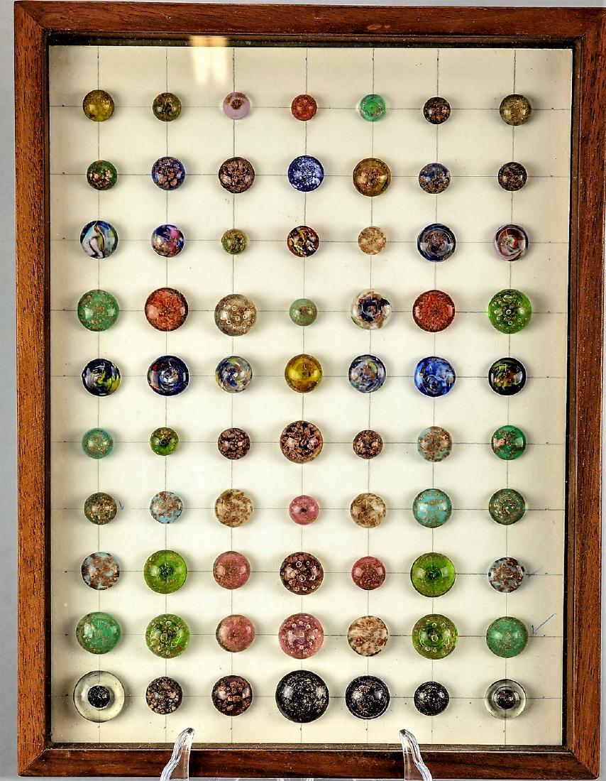 Vintage Mica Glass Paperweight Buttons