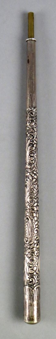 Antique Continental 800 Silver Parasol Handle Victorian (1 of 9)