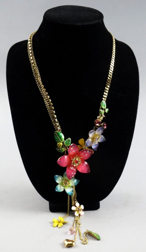 Colorful Betsey Johnson Flower Necklace (1 of 7)