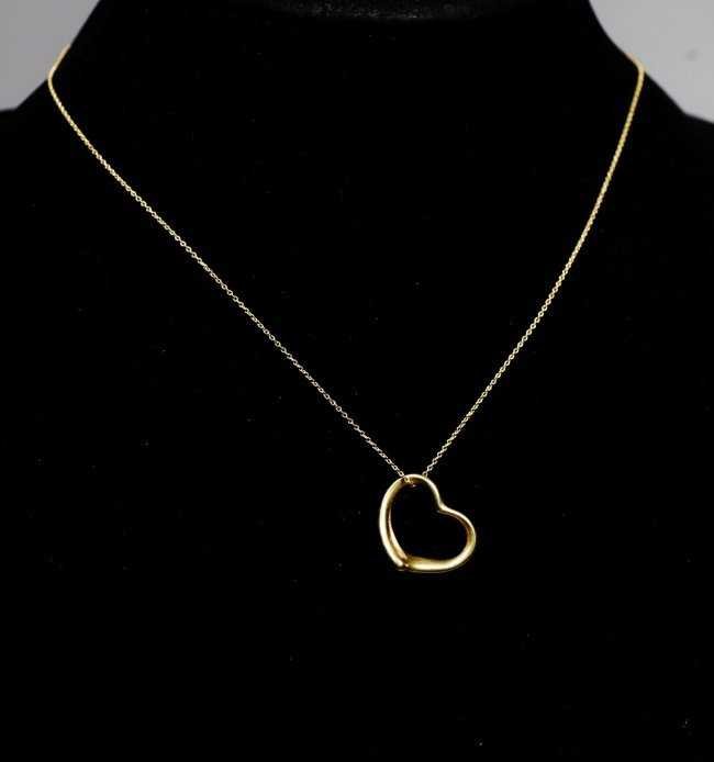 Tiffany Elsa Peretti 18K Gold Floating Heart Necklace (1 of 3)