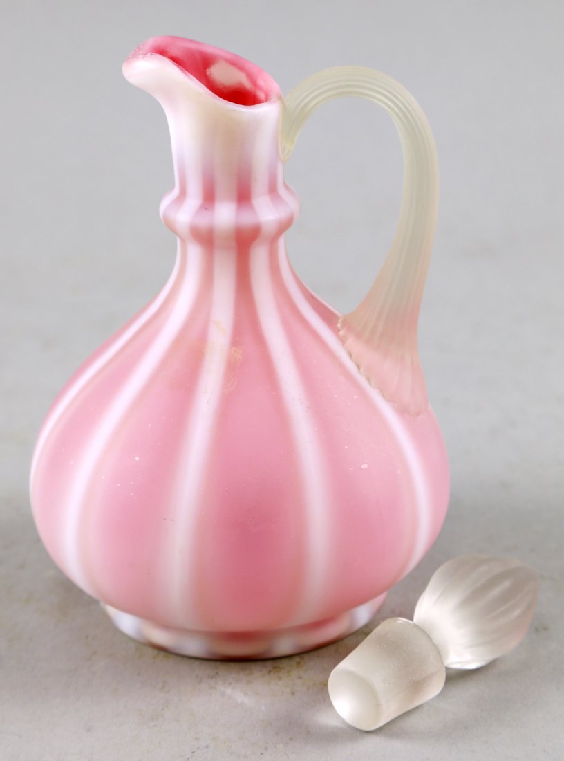 Victorian Mt. Washington Satin Glass Decanter (1 of 4)