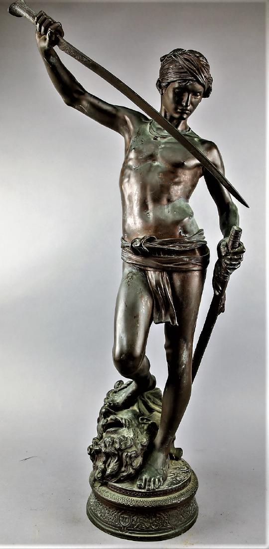 After Antonin Merice French Bronze David & Goliath (1 of 7)