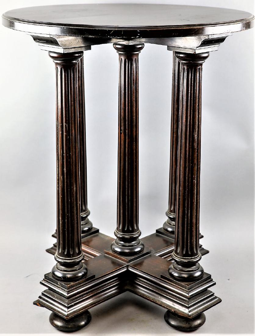 Anitque Accent Table, Greek Column Legs Neoclassic (1 of 4)