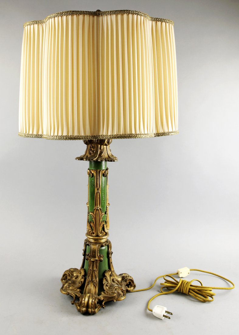 Antique French Bronze Mounted Lamp (1 of 10)