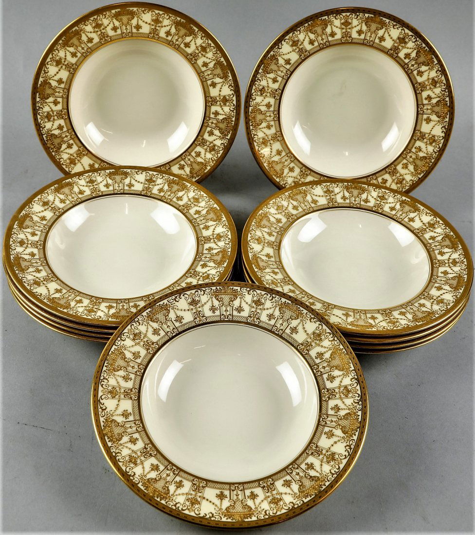 Antique Lenox Gold Encrusted Cereal Bowls (1 of 2)