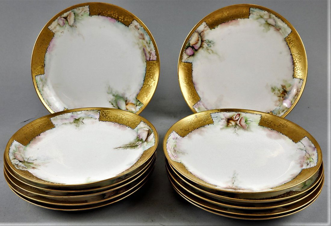 Antique PM Mavaliex Limoges Hand Painted Plates (1 of 5)