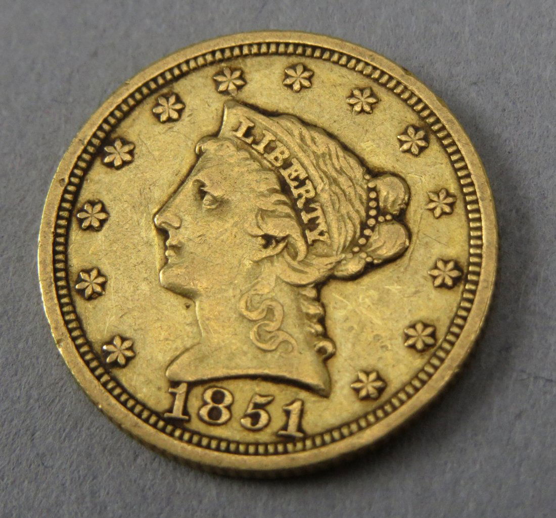 1851 Gold 2 1/2 Dollar Liberty Head Coin (1 of 2)