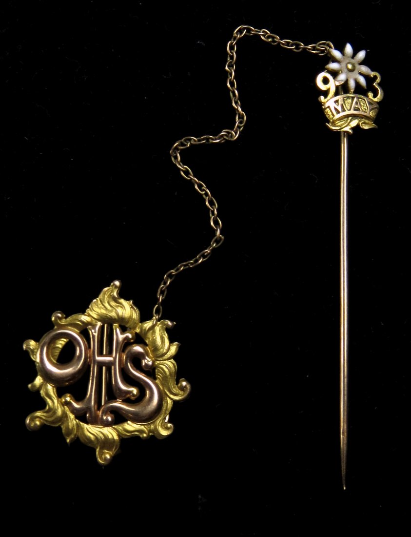 1893 Geo. C. Shreve & Co Lapel & Stick Pin Combo (1 of 7)