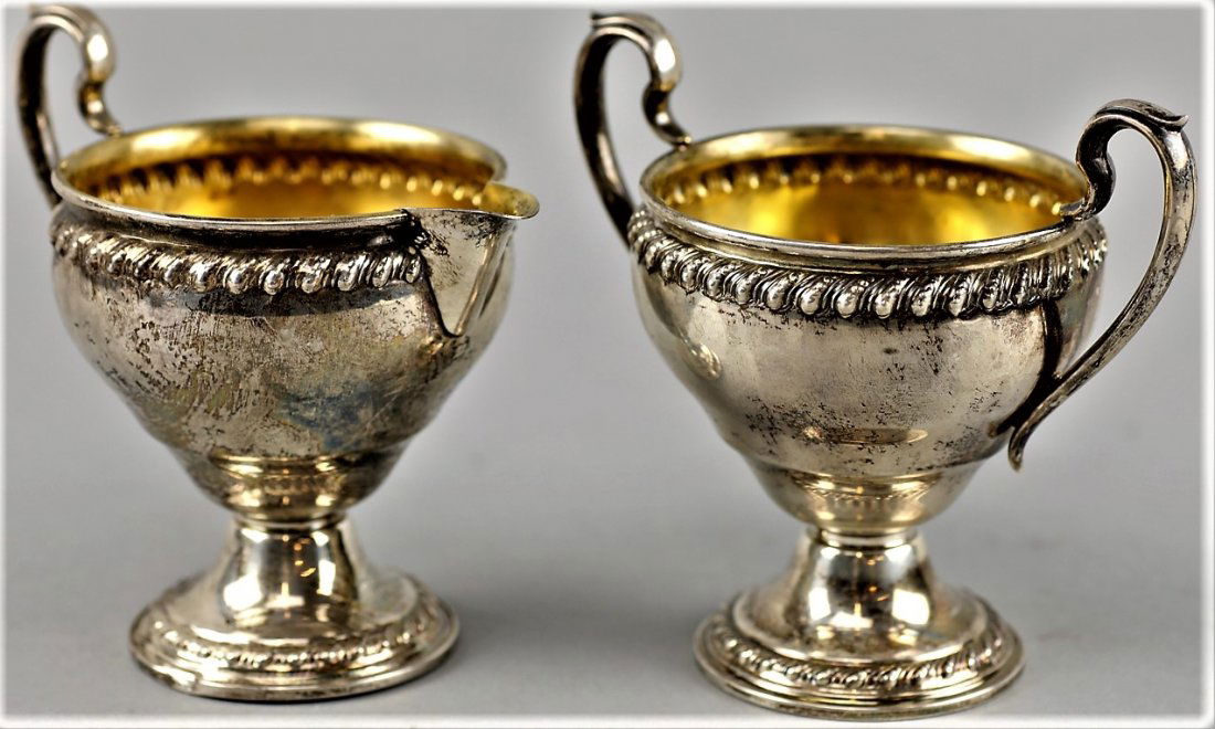 Vintage Rogers Sterling Cream & Sugar (1 of 4)