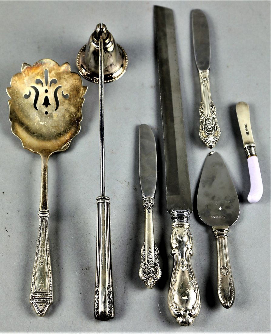 7 Piece Lot Sterling Handle Utensils (1 of 2)