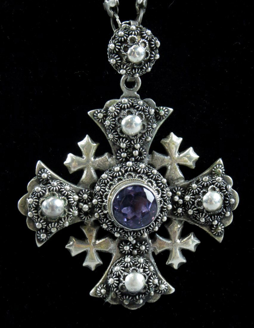 Sterling St. John of Jerusalem Cross  Alexandrite (1 of 5)