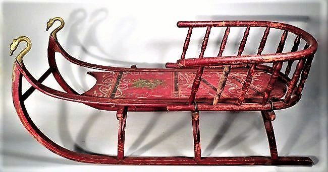 c19th Century Primitive Hand Painted Sled (1 of 8)