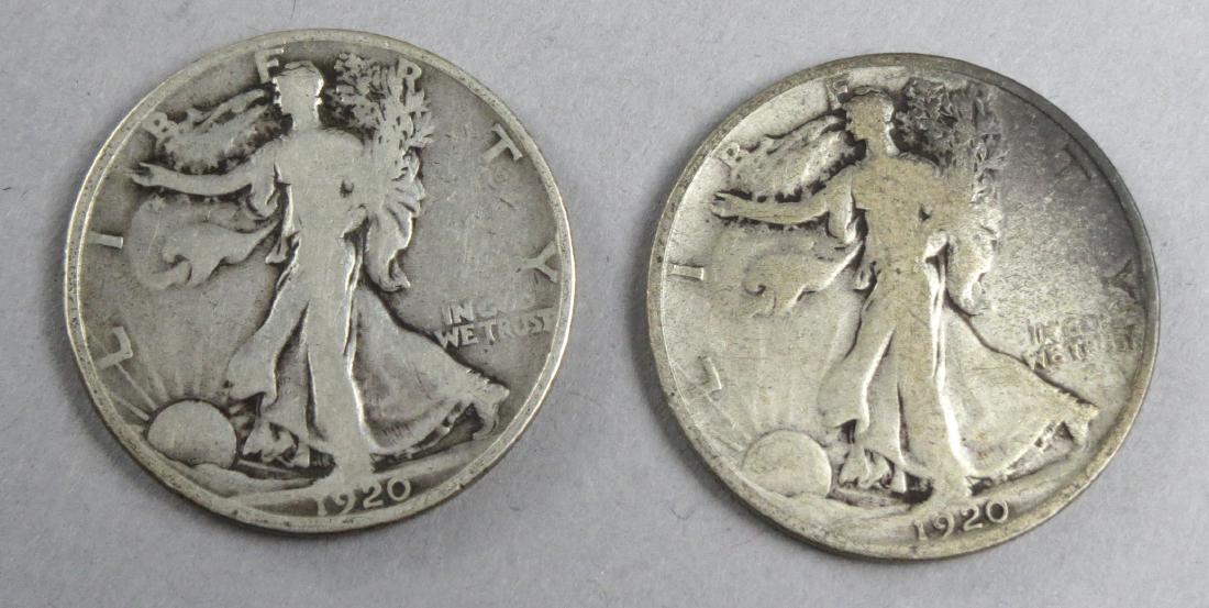 1920 S & 1920 Walking Liberty Half Dollar (1 of 6)