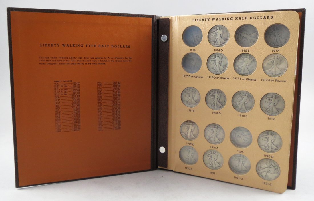 52 Walking Liberty Half Dollar Coins in Book (1 of 20)