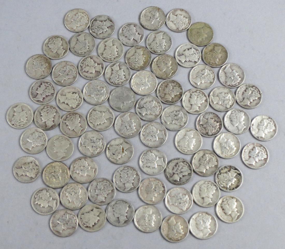 Lot of 67 Silver Mercury Dimes (1 of 4)