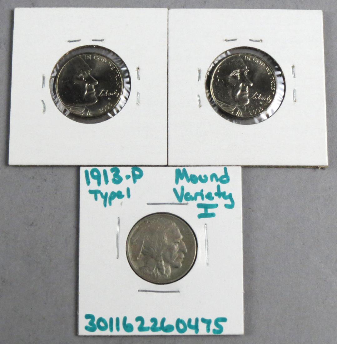 Lot of Buffalo Nickel 1913 P Buffalo Nickel Type 1, (1 of 2)