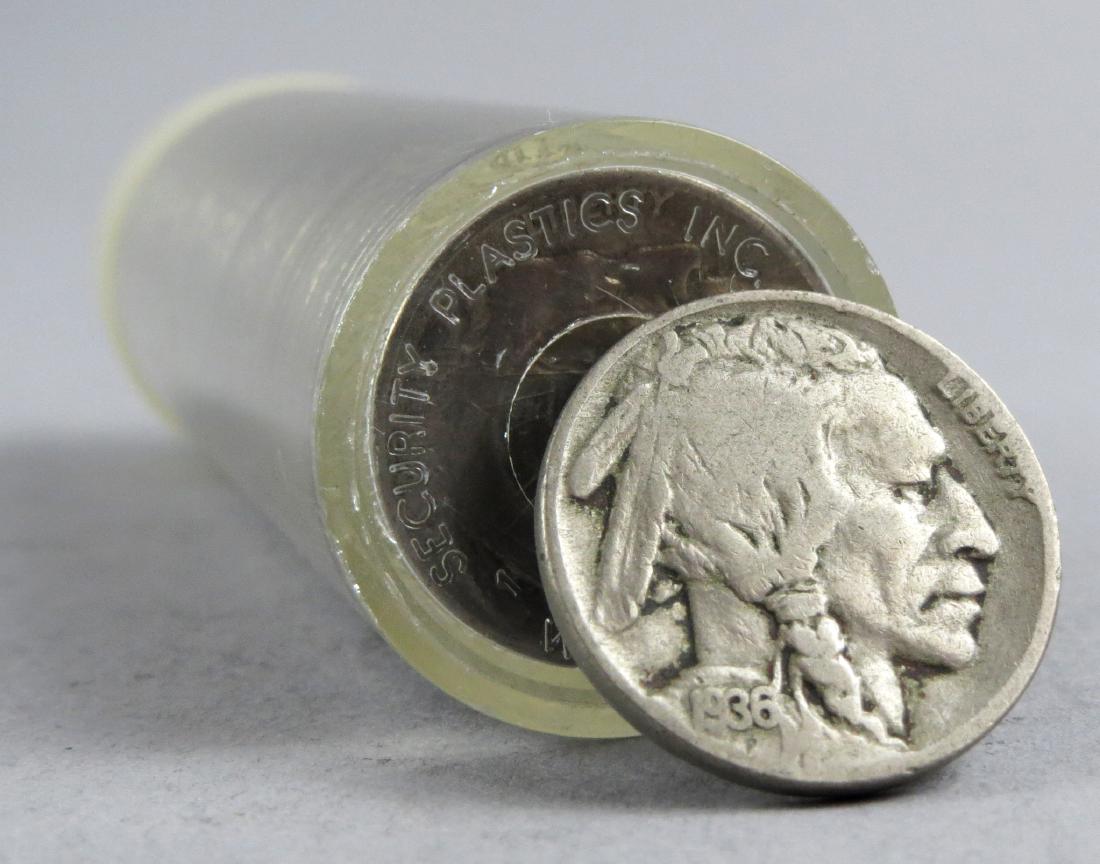 Assorted Dates Roll & 1936 P Buffalo Nickels (1 of 6)