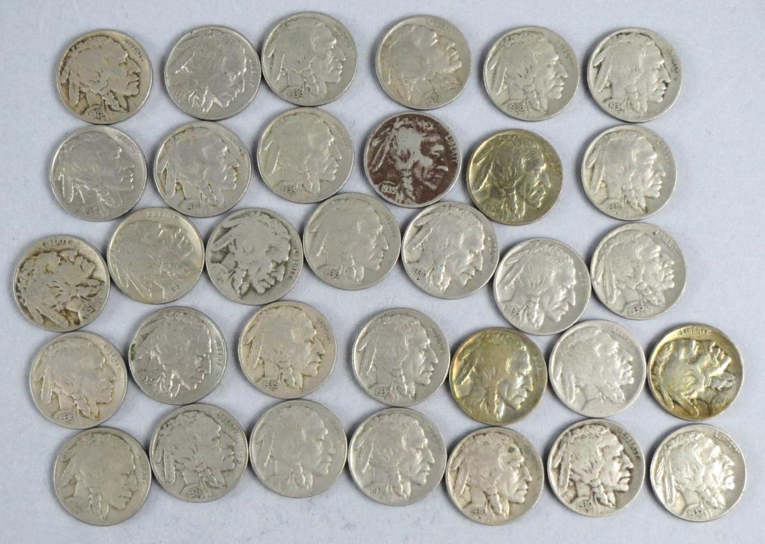 Lot of 33 assorted Date Buffalo Nickels (1 of 3)