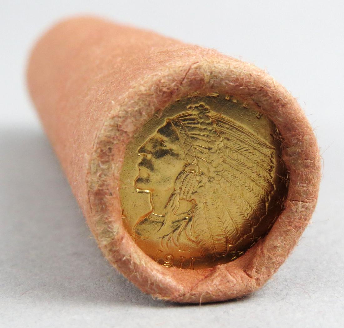 Unsearched Roll Showing $2.5 1911 Indian Gold Coin (1 of 4)