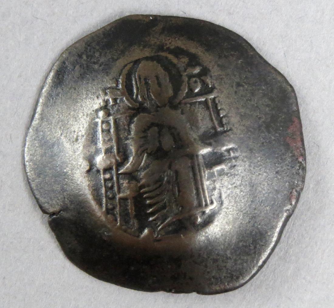 Isaac II Billion Aspron Trachy, Ancient Coin: Isaac II Billion Aspron Trachy, Ancient Coin