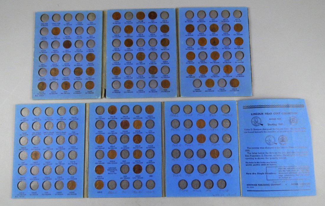 2 early Whitman Lincoln Head Cent Books 1909-1940 (1 of 5)