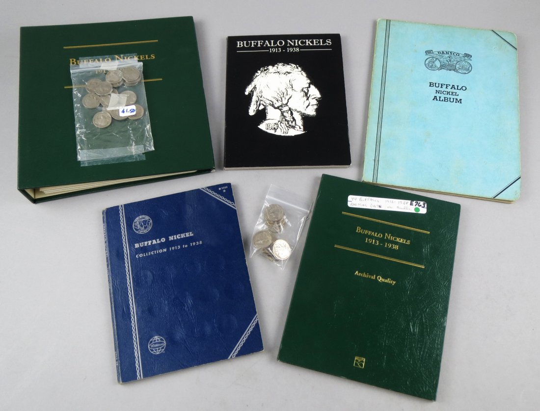 5 Partially Filled in Buffalo Nickel Albums (1 of 20)