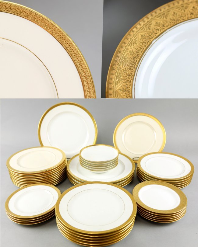 59 Limoges Dishes & Lenox PLus Others Gumps: 59 dish Plus lenox and a few other brands And patterns All white & Gold, all in very good condition. 11 Lenox Stanford plates 8.5 inches 7 Limoges Gump dishes 8.5 inches 5 Limoges Gump 9.5 inches 6 Li