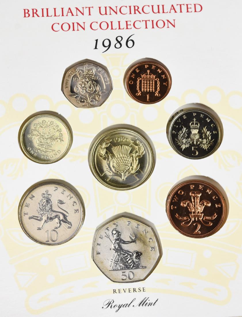 Lot of 2 UK 1986 Brilliant Uncirculated Coin (1 of 5)