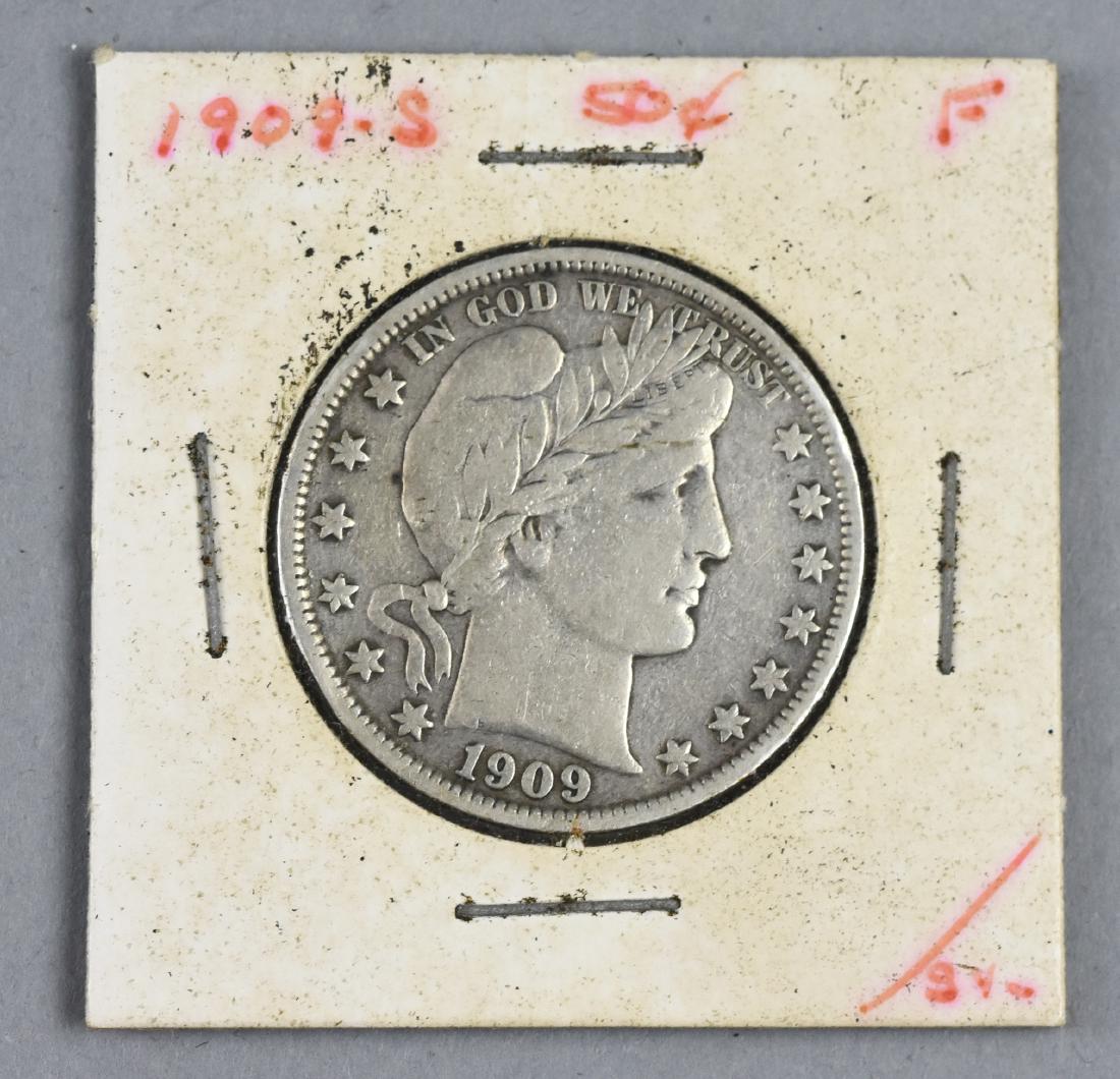 1909 S Barber Silver Half Dollar (1 of 2)