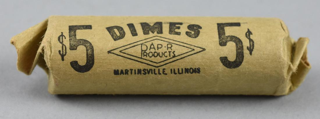 Unsearched roll of Dimes, Showing 1950 & Mercury (1 of 3)