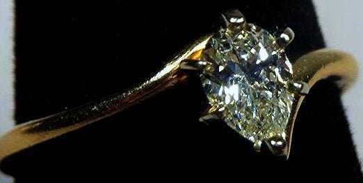 Beautiful Tear Drop Diamond & 14k Gold Ring VS (1 of 4)
