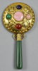 Vintage Chinese Mirror, Jade Handle