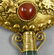 Vintage Chinese Mirror, Jade Handle - 3