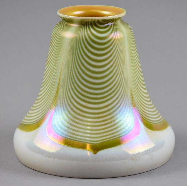 Attri. Fostoria Pulled Feather Art Glass Shade (1 of 8)