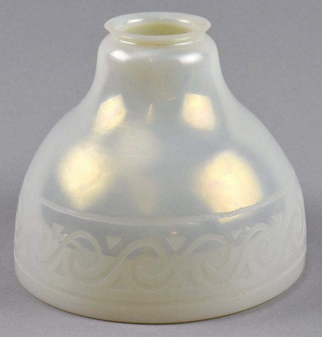 Steuben Etched Calcite Glass Shade (1 of 6)