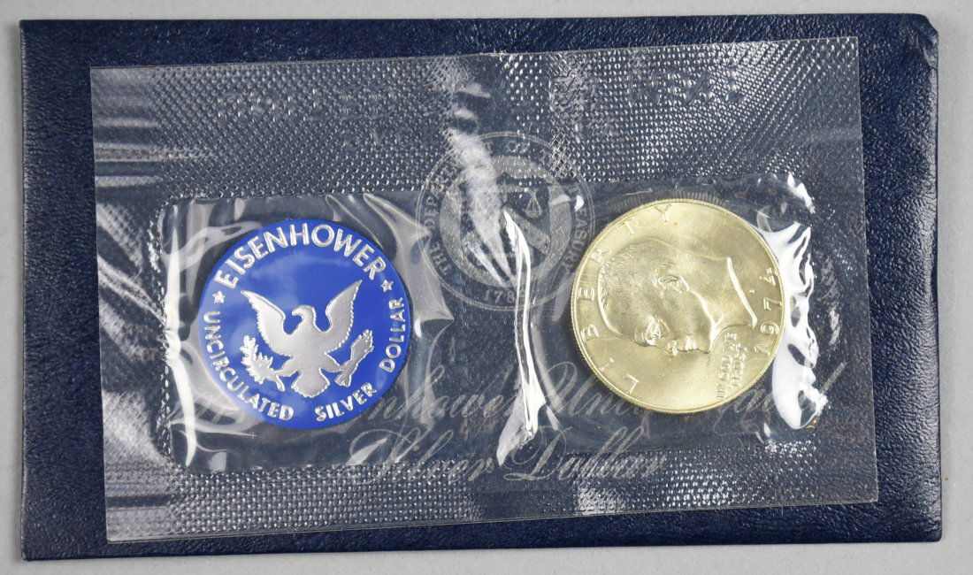 Lot of 9 Uncirculated Eisenhower Silver Dollars (1 of 5)