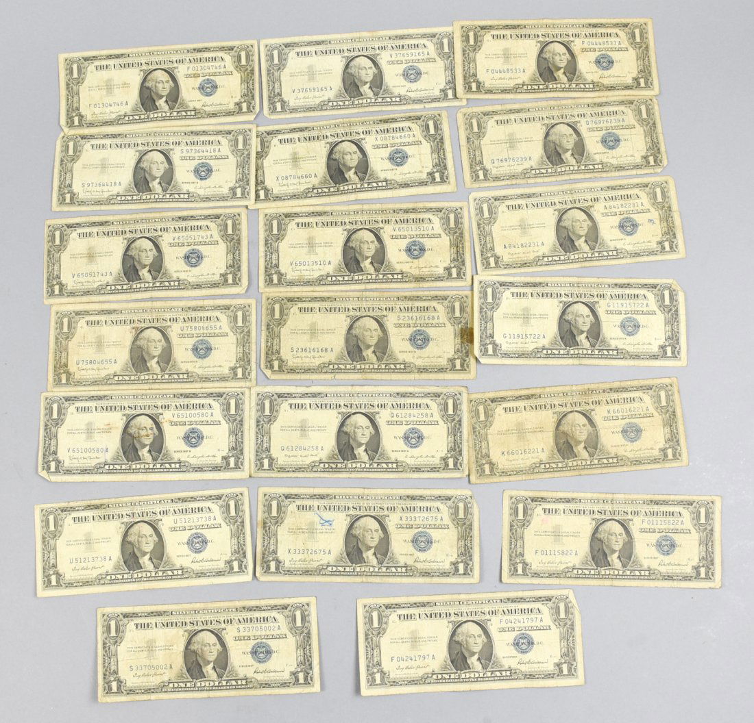 19Siver Certificate Dollar Bills (1 of 4)