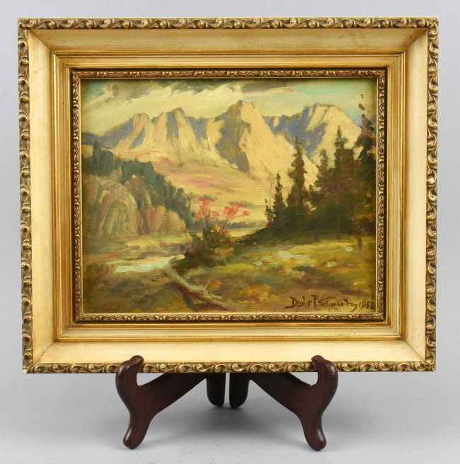Calif. Plein Air Mountains 1962 Davis F. Schwartz (1 of 4)
