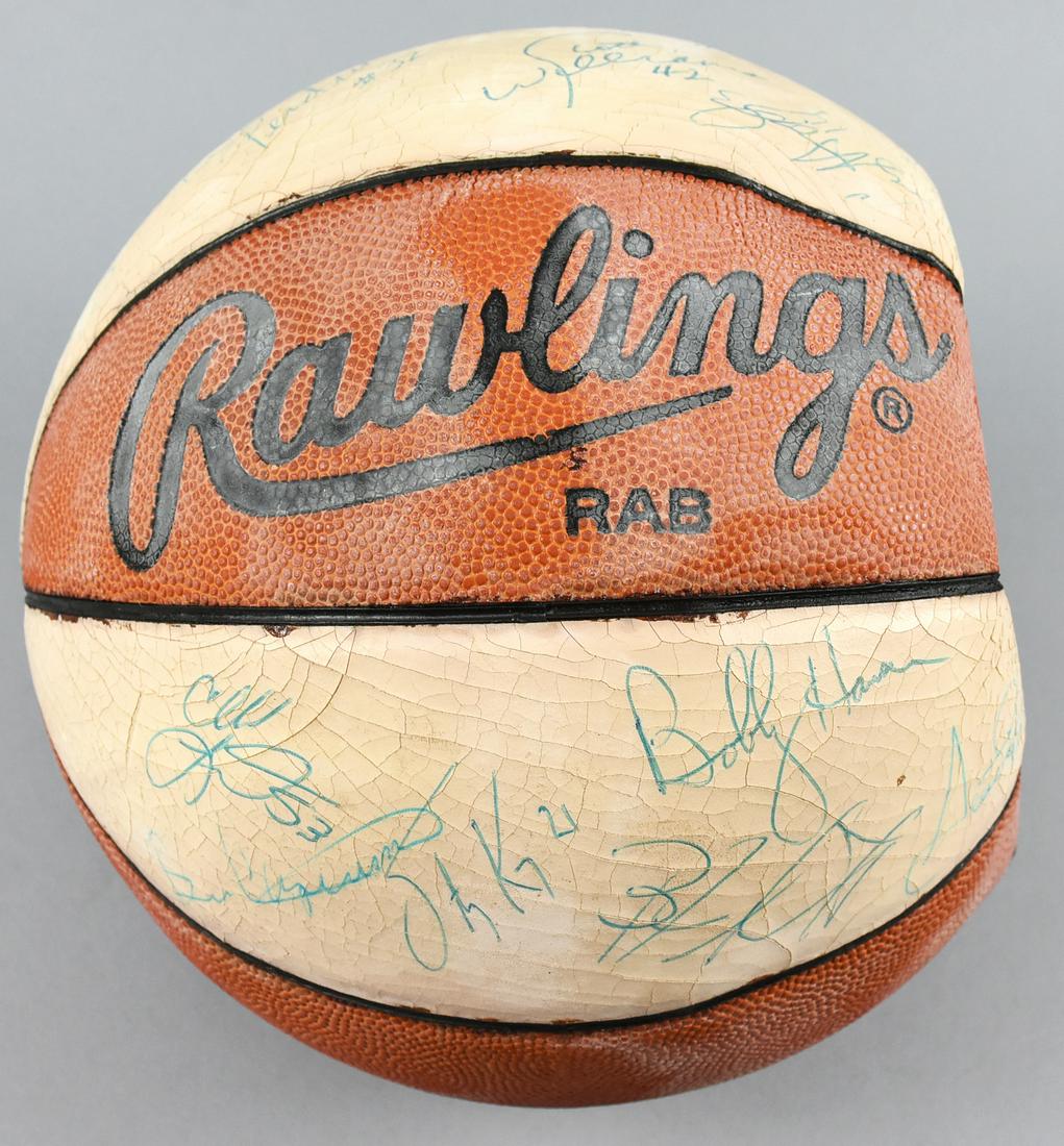 1990s Chicago Bulls Team Signed Ball LOA: This ball appears to be autographed, with an LOA by an early 1990s Chicago Bulls team. Players include Will Purdue, Horace Grant, Scott Williams, Stacy King, Cliff Livingston, Bob Hansen as well as ot