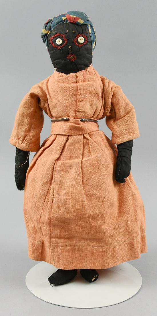 Antique Black Americana Hand Made Rag Doll (1 of 6)