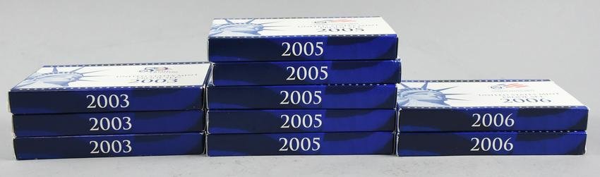 Lot of 2003 - 2006 US Mint Proof Sets 10 Sets (1 of 7)