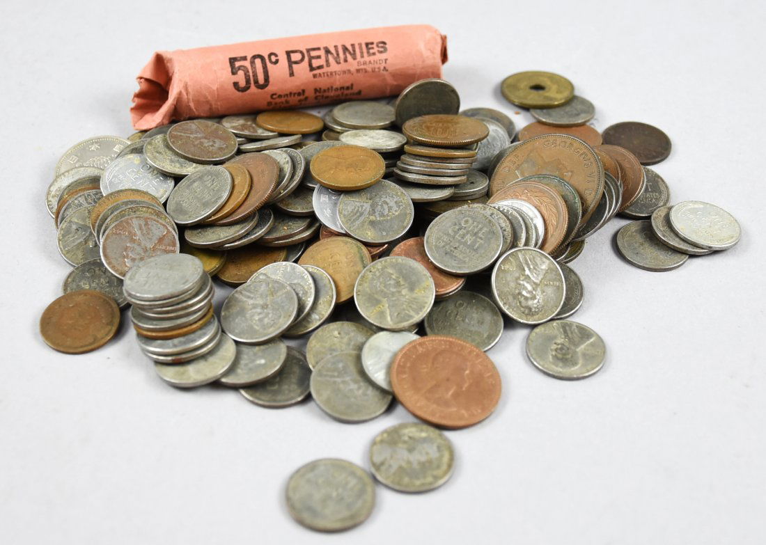 Vintage UNSEARCHED Penny Lot, PLUS Mostly Steel (1 of 5)