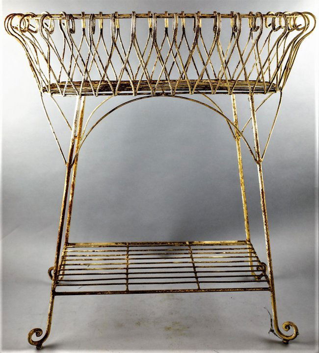 Antique French Wire Planter (1 of 3)